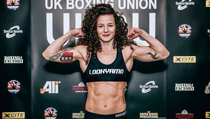 Marija at the UK Boxing Union weigh-in